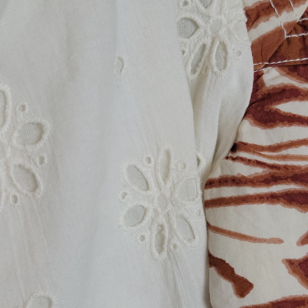 NWT Love the Label (Anthro) Smocked Puff Sleeve Blouse Brown Zebra Print - Picture 15 of 16